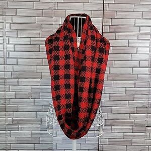 Express red and black plaid infinity scarf
